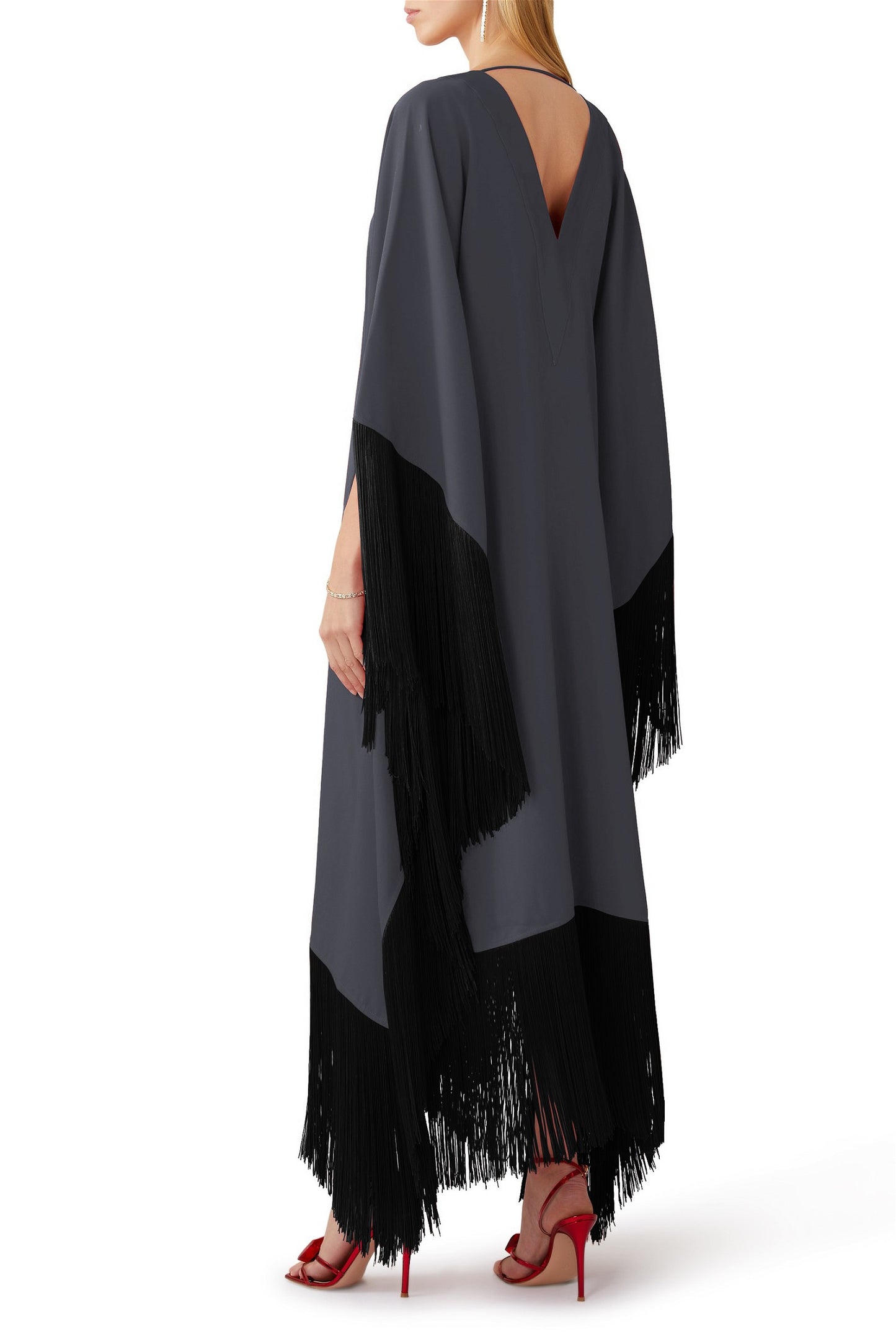 Designer regular Wear Grey V Neck kaftan