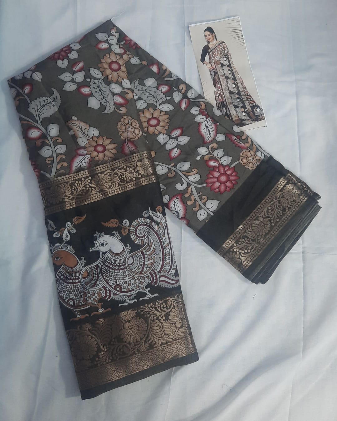 Kalamkari design soft silk