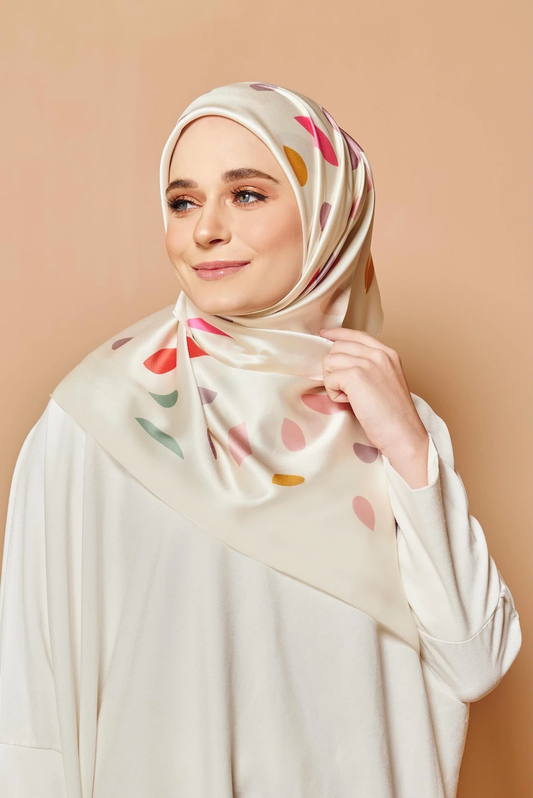 Stylish Smoothy Silk Square Printed Scarf