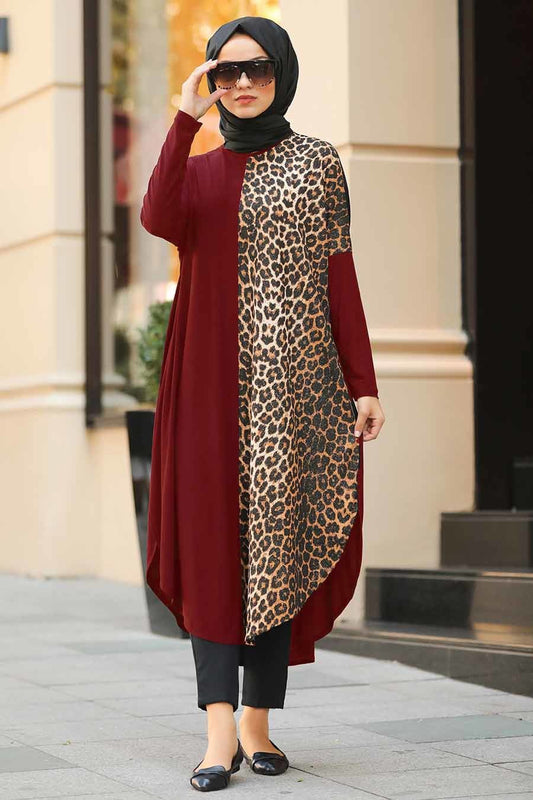 Maroon Organic Jersey Women's Stylish Abaya