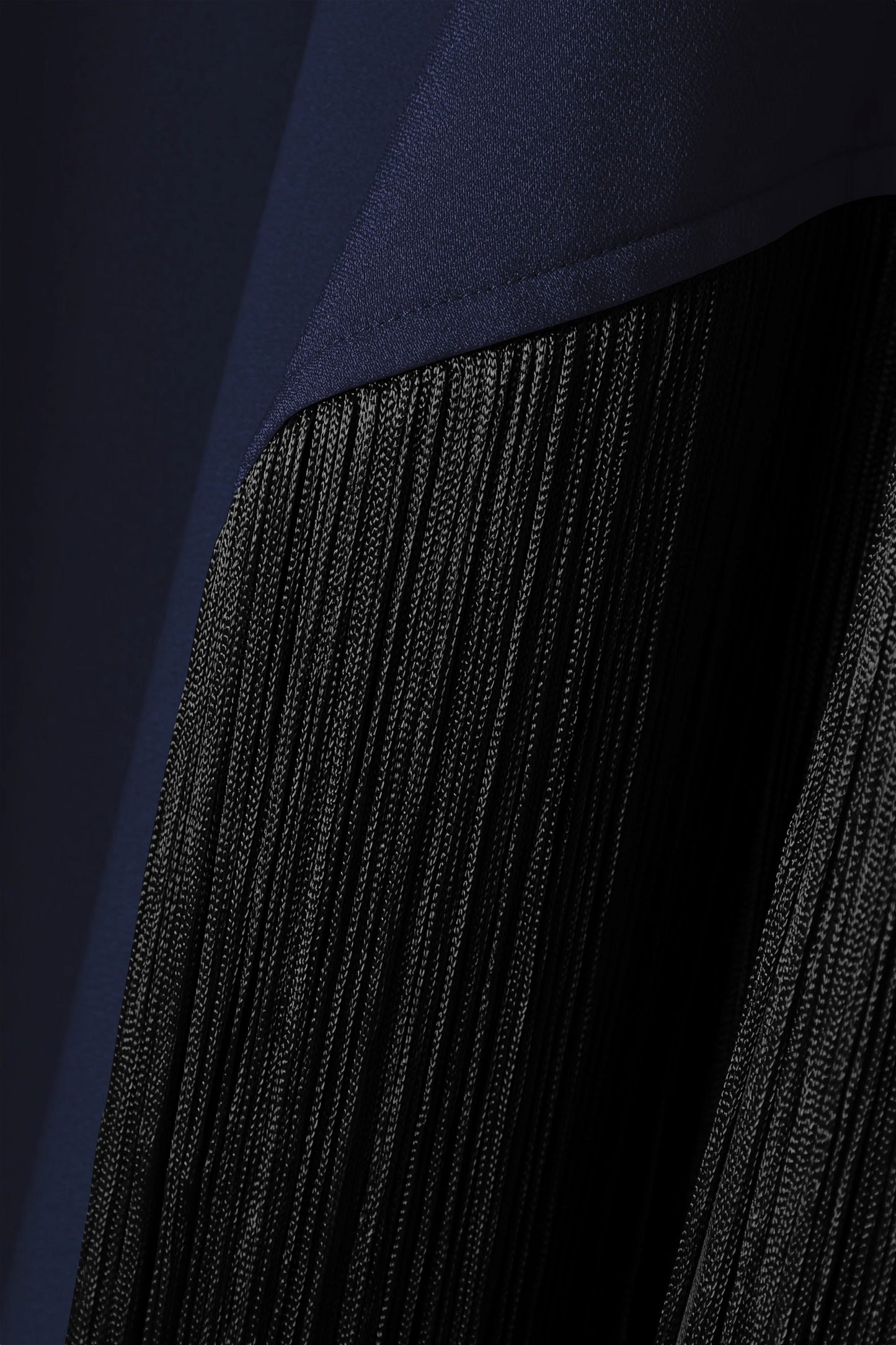 Designer regular Wear Navy Blue High Neck kaftan