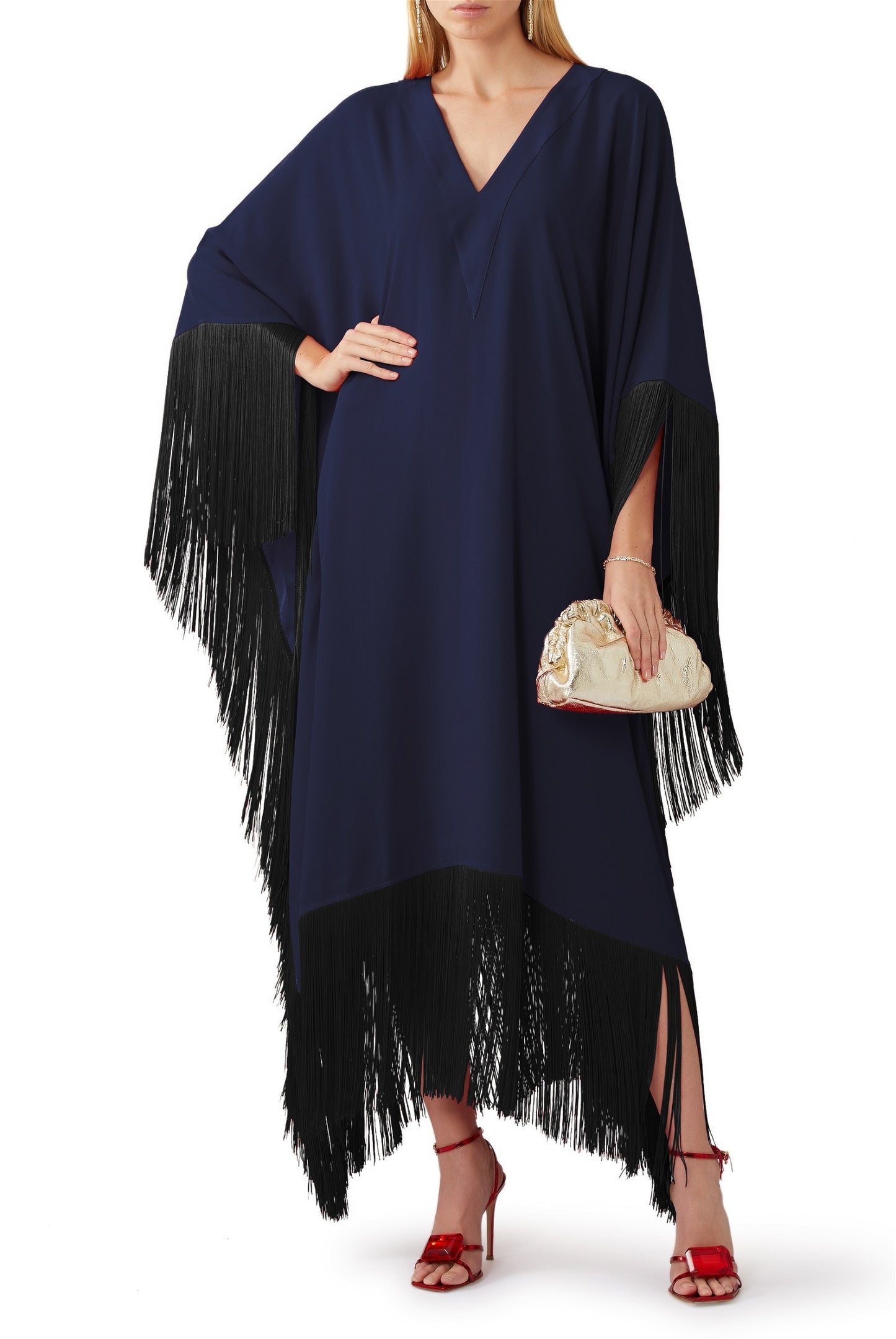 Designer regular Wear Blue V Neck kaftan