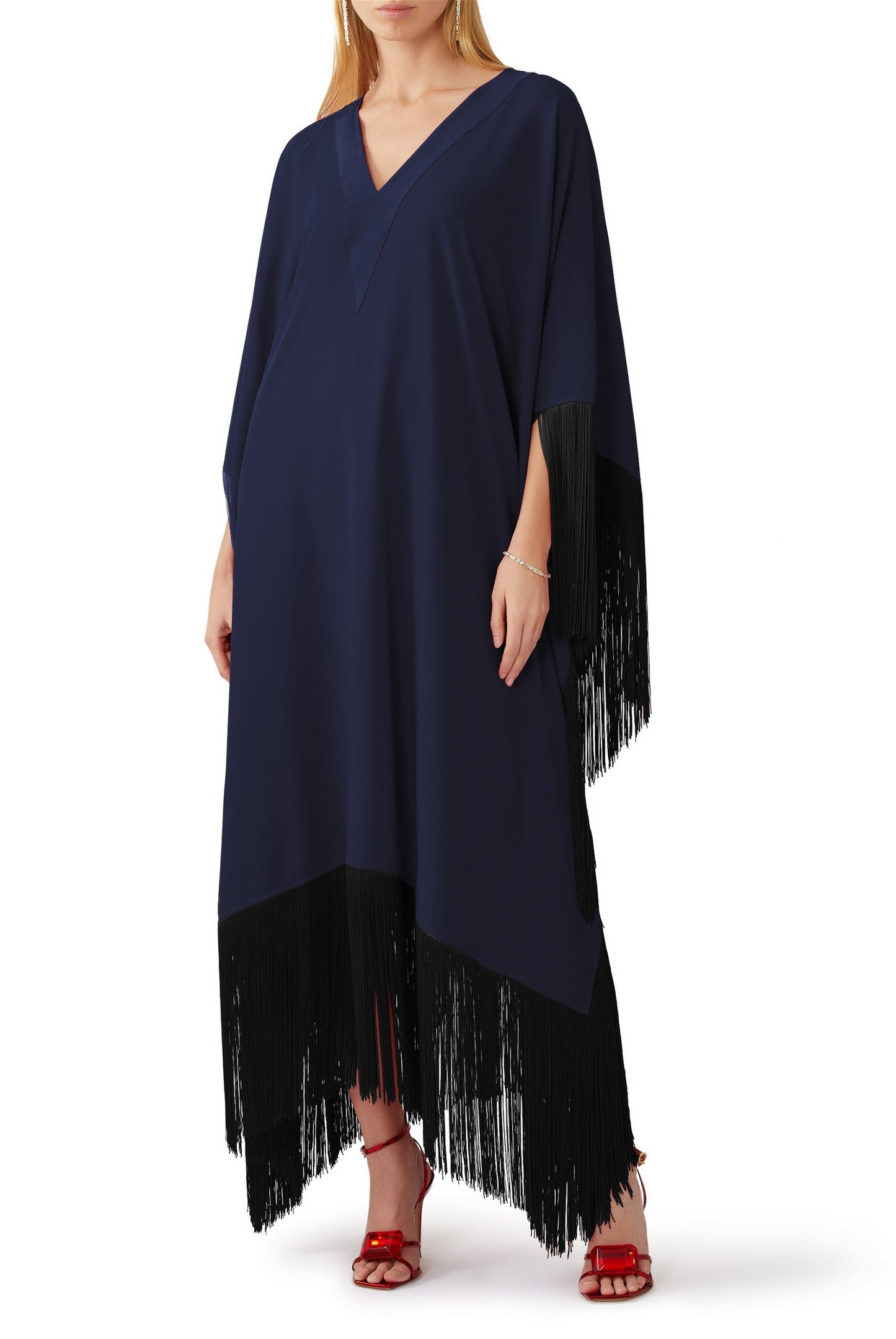 Designer regular Wear Blue V Neck kaftan