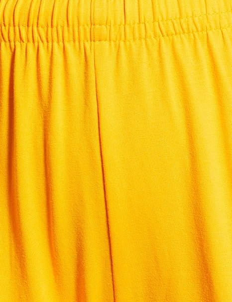 Yellow Cotton Blend Churidar Leggings For Women