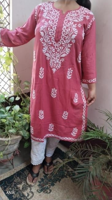 Women Chikankari Original Hand Work Kurti