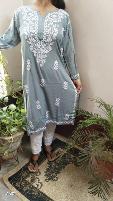 Women Chikankari Original Hand Work Kurti