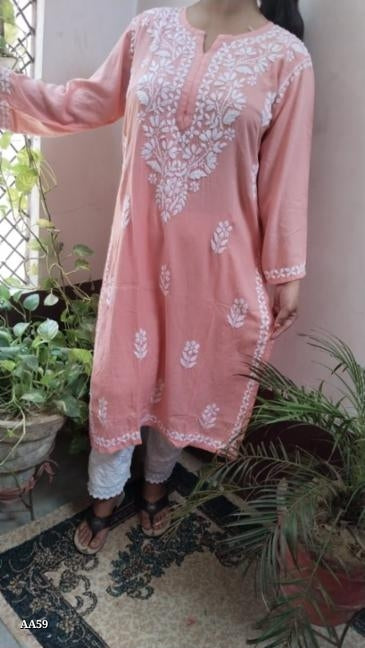 Women Chikankari Original Hand Work Kurti