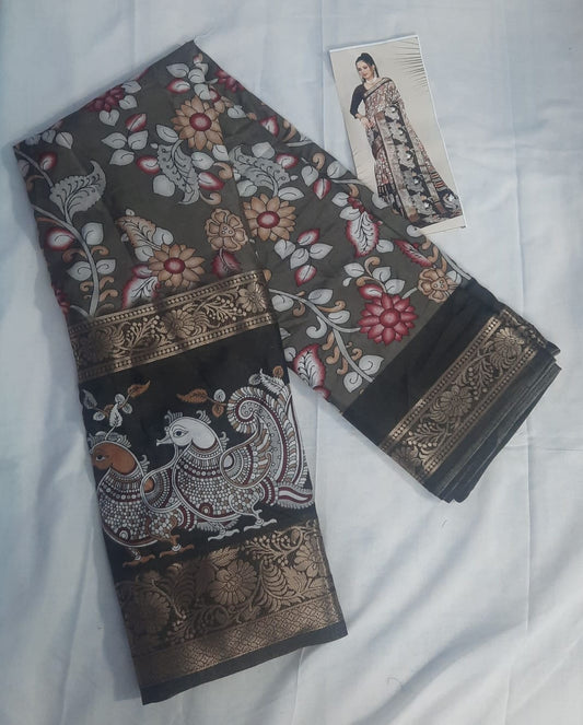 Kalamkari design soft silk