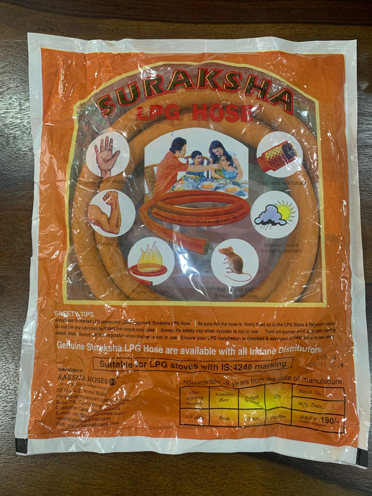 SURAKSHA LPG GAS PIPE
