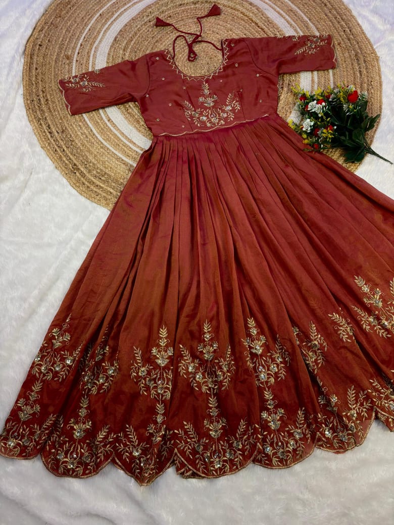 ???Gown with dupatta set ???