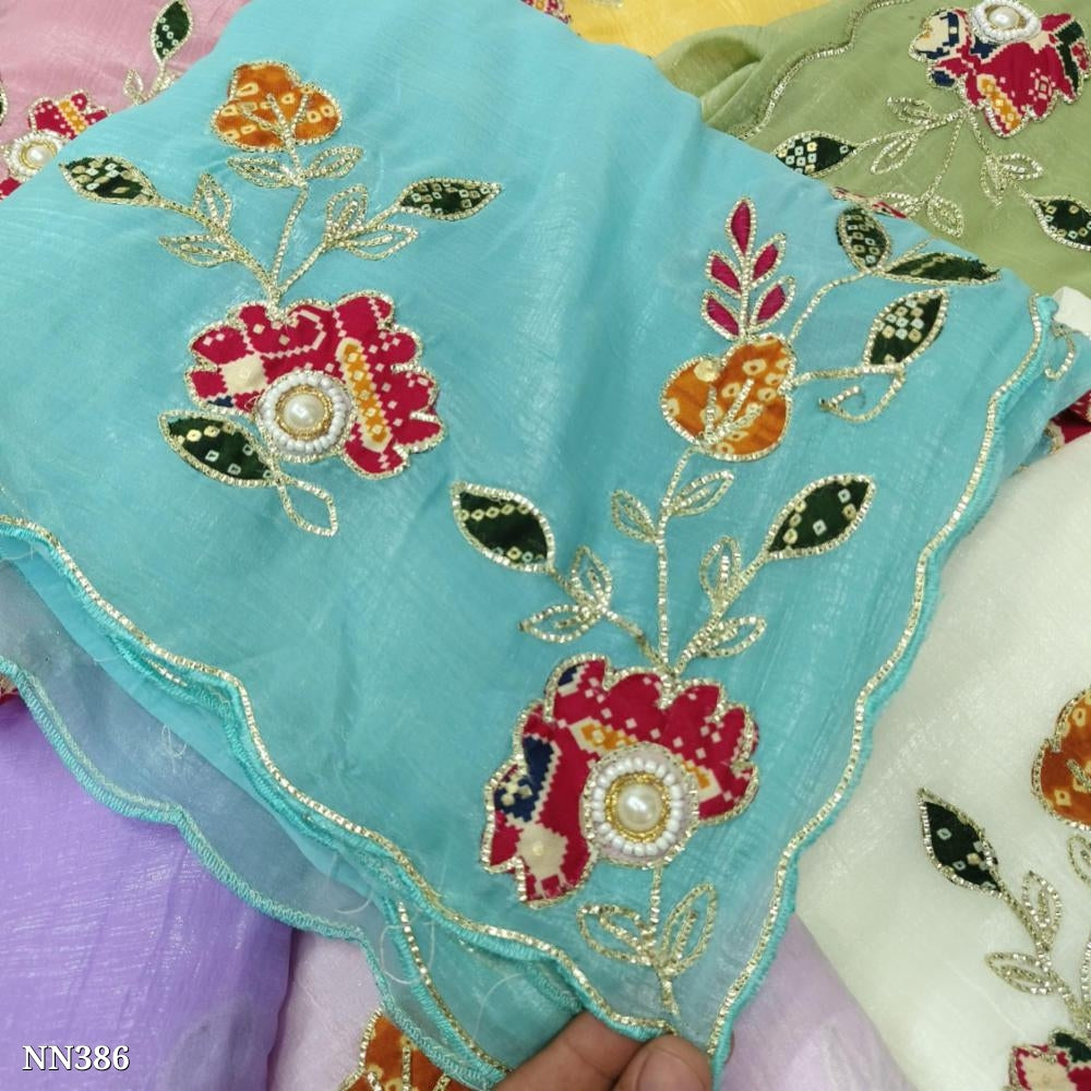 Fendi Chiffon Cut Paste Design Saree