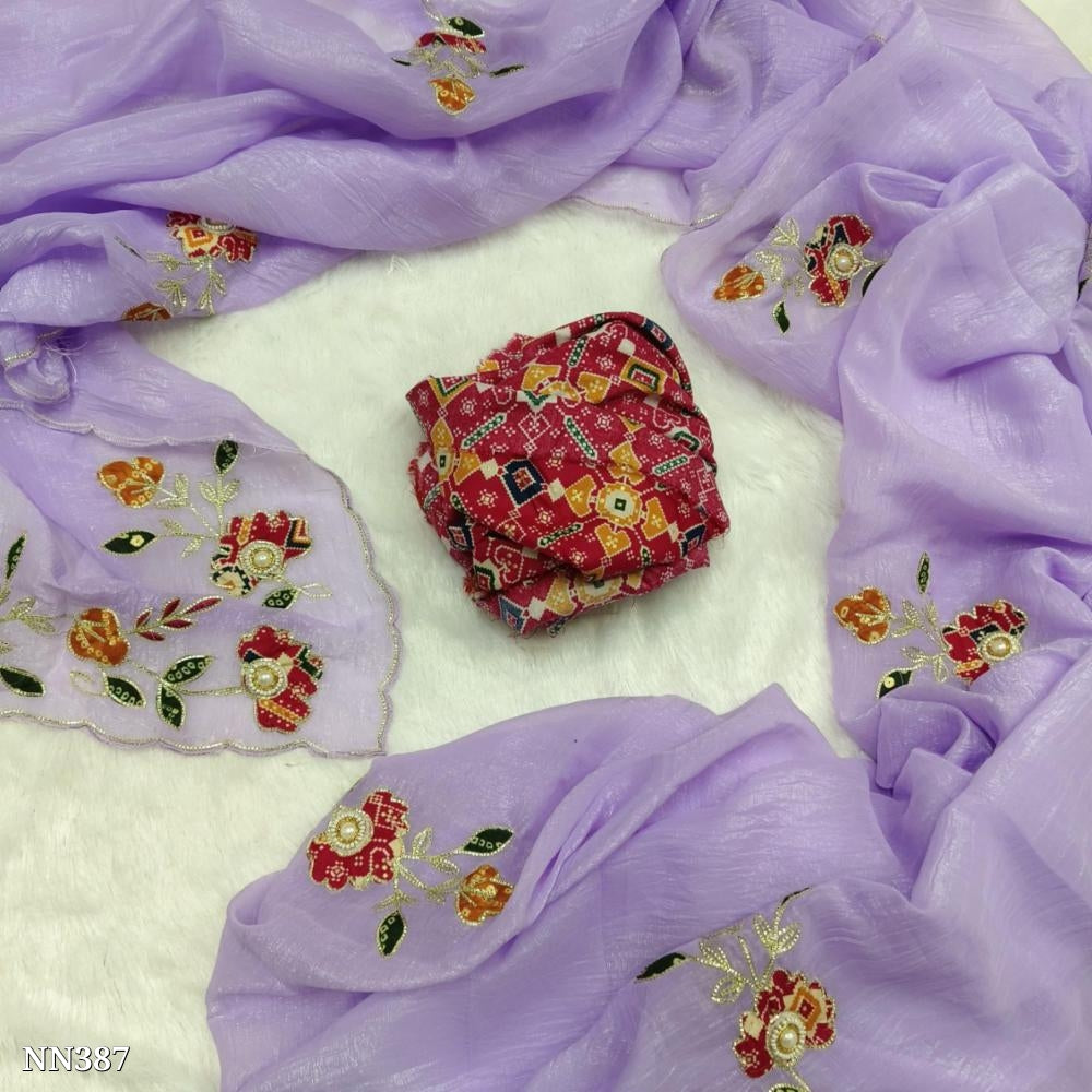 Fendi Chiffon Cut Paste Design Saree