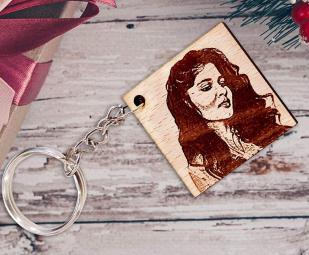 Square Key chain Size: 2x2 Inchs