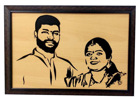 Portrait Frame Half cut (Pf3) Size: 24x18 Inchs