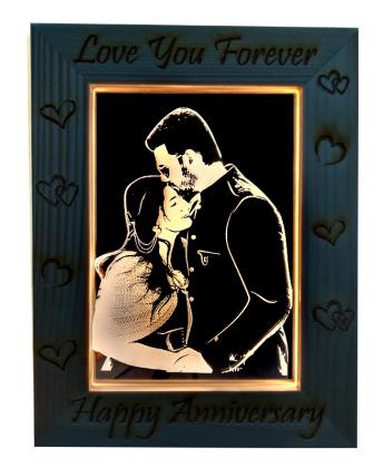 Wooden LED (WL1) Size: 5x7 Inchs