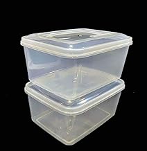 AWESTic Transparent Plastic Multipupose Storage Boxes with Lid - Set of 2 (64Litre (64 * 60 * 64) cms)