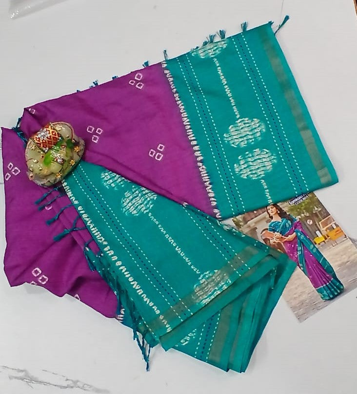 Elegant Cotton Silk Saree – Traditional Ethnic Wear for Women