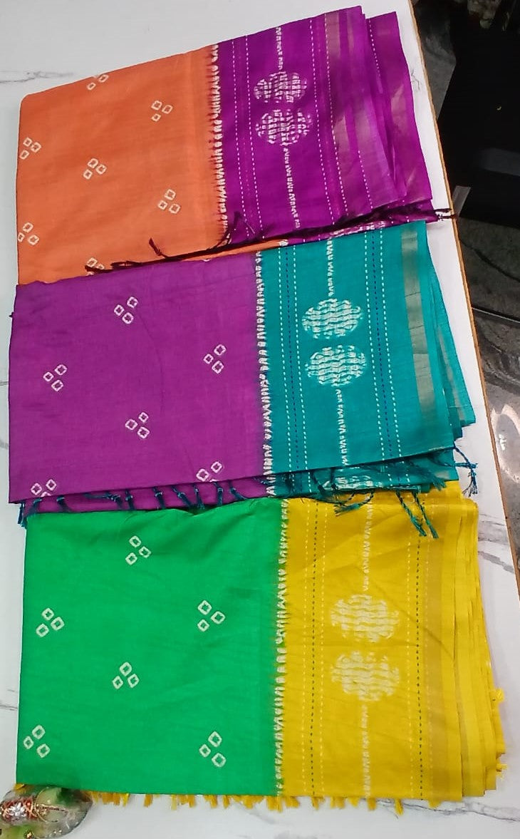 Elegant Cotton Silk Saree – Traditional Ethnic Wear for Women