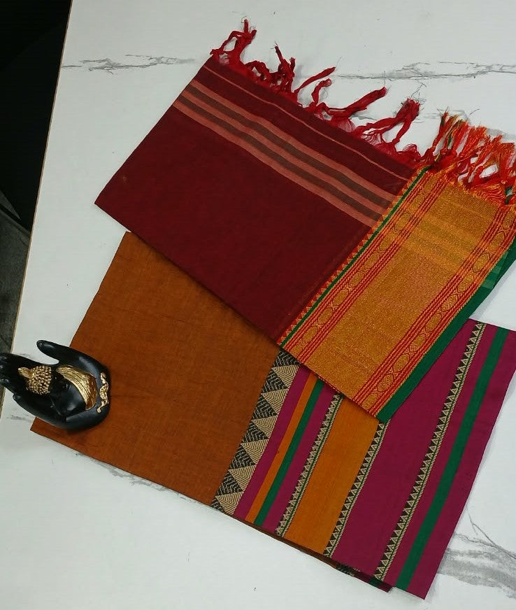 Cotton Dress Materials withJari Border 2piece set