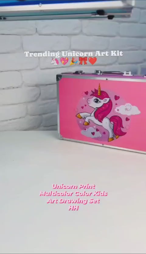 Unicorn Pattern Multicolour Art  Drawing Set (1pc)
