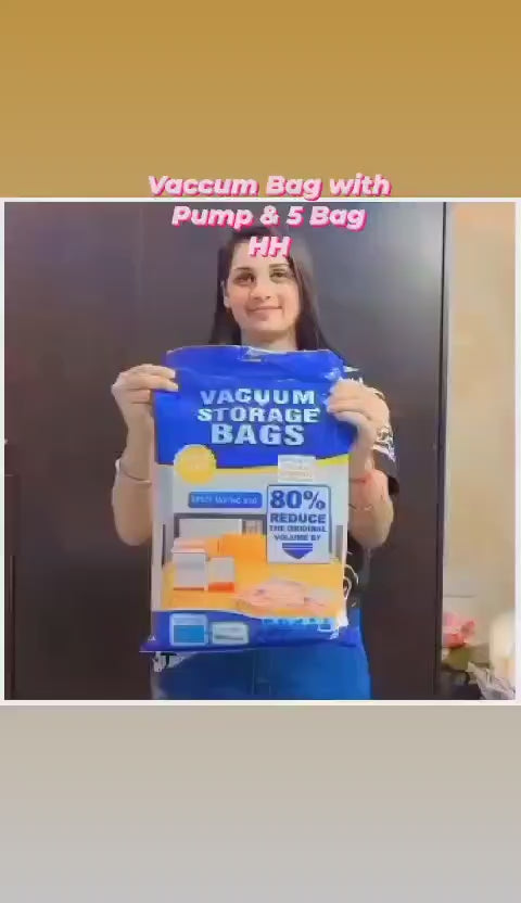 Vacuum Bag 5pcs with Pump (1set)