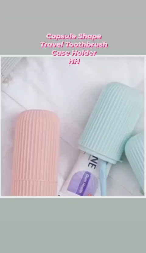 Capsule Shape Travel Toothbrush Holder (1pc)