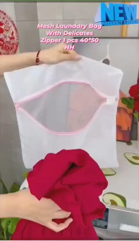 Mesh Laundry Bag with Zip Size 40*50 cm (1pc)