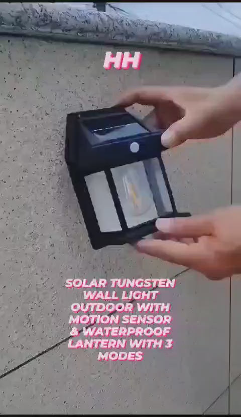 Wall Mounted Solar Lights Waterproof and Motion Sensor with Lights Mode (1pc)