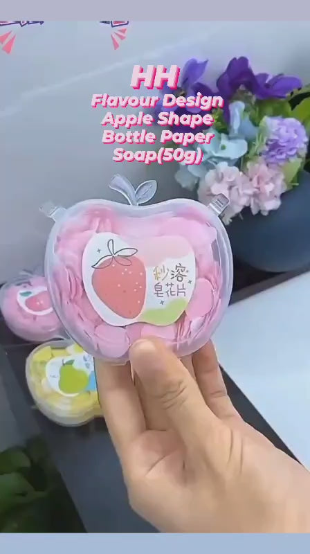 1pc 50grm Apple Shape Design Paper Soap