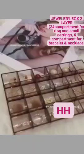 2 Leyers 24+6 Compartment Jewellery Organizer Box Acrylic (1pc)