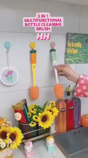3 in 1 Multifunctional Bottle Cleaning Brush (1pc)