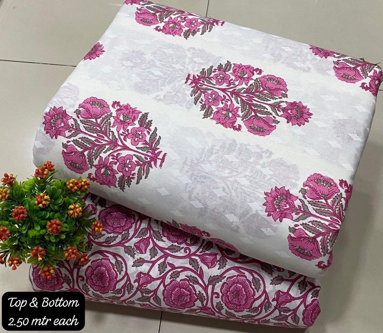 *Jaipur Cotton*

*Top & Bottom concept* 

*FABRIC DETAILS:-*

*TOP:- JAIPUR  COTTON JAIPUR PRINT.*
 *(CUT 2.50MTR.)*

*BOTTOM:- COTTON JAIPUR PRINT* 
  *(CUT2.50MTR.)*