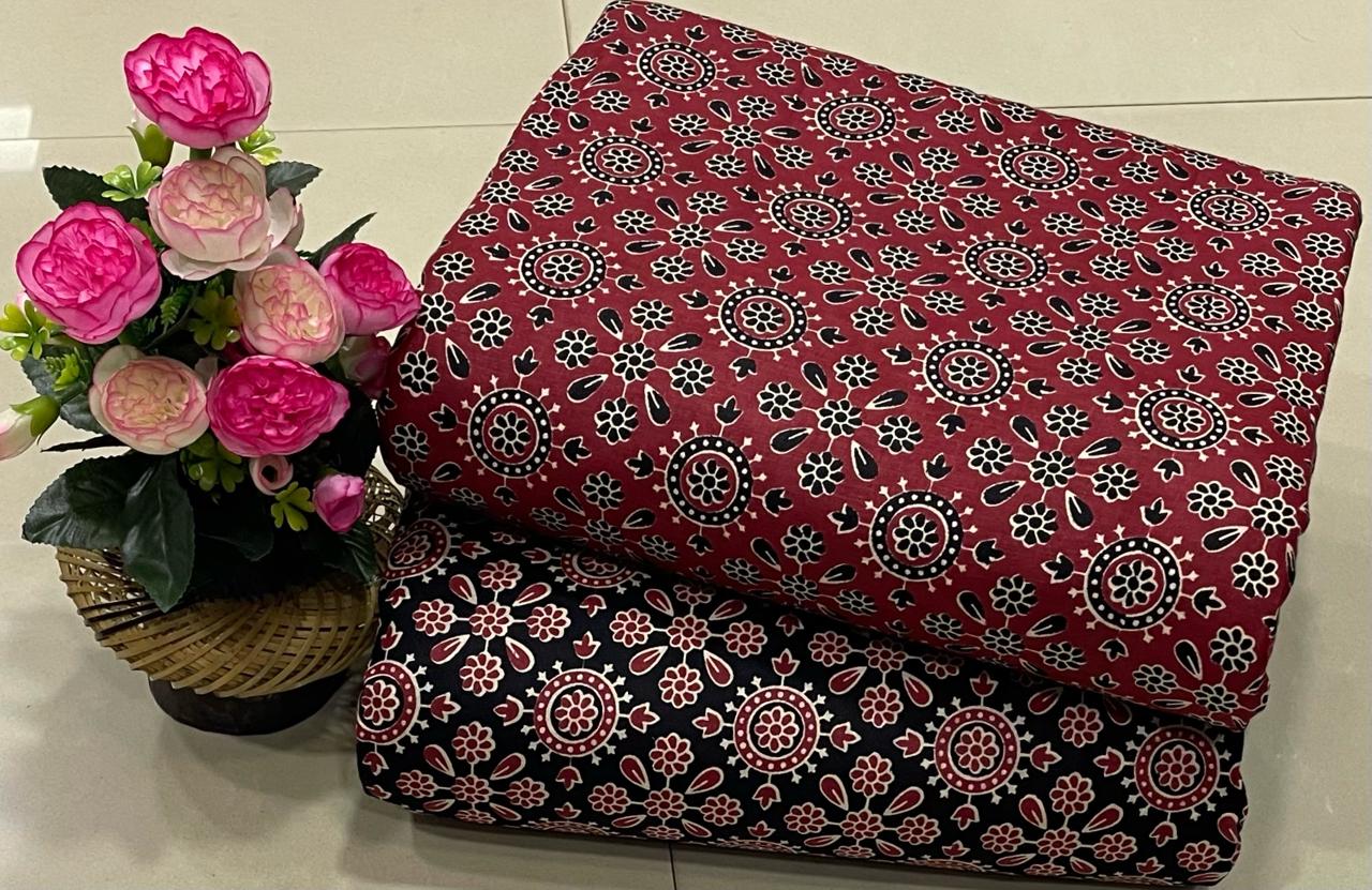 *Jaipur Cotton*

*Top & Bottom concept* 

*FABRIC DETAILS:-*

*TOP:- JAIPUR  COTTON JAIPUR PRINT.*
 *(CUT 2.50MTR.)*

*BOTTOM:- COTTON JAIPUR PRINT* 
  *(CUT2.50MTR.)*