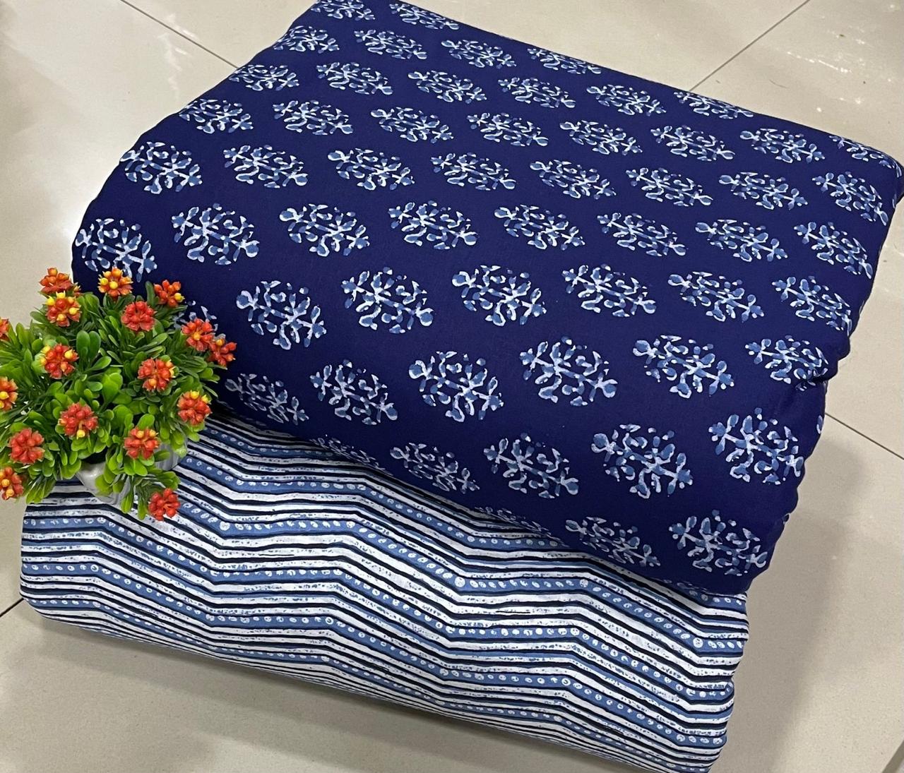 *Jaipur Cotton*

*Top & Bottom concept* 

*FABRIC DETAILS:-*

*TOP:- JAIPUR  COTTON JAIPUR PRINT.*
 *(CUT 2.50MTR.)*

*BOTTOM:- COTTON JAIPUR PRINT* 
  *(CUT2.50MTR.)*