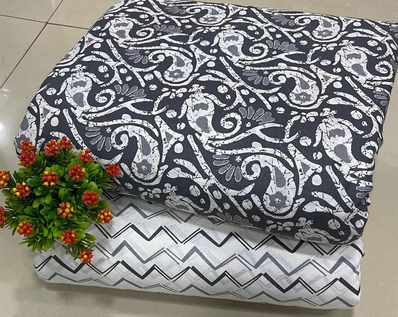 *Jaipur Cotton*

*Top & Bottom concept* 

*FABRIC DETAILS:-*

*TOP:- JAIPUR  COTTON JAIPUR PRINT.*
 *(CUT 2.50MTR.)*

*BOTTOM:- COTTON JAIPUR PRINT* 
  *(CUT2.50MTR.)*