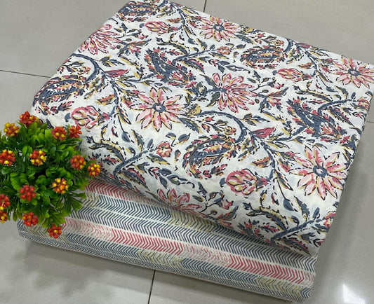 *Jaipur Cotton*

*Top & Bottom concept* 

*FABRIC DETAILS:-*

*TOP:- JAIPUR  COTTON JAIPUR PRINT.*
 *(CUT 2.50MTR.)*

*BOTTOM:- COTTON JAIPUR PRINT* 
  *(CUT2.50MTR.)*