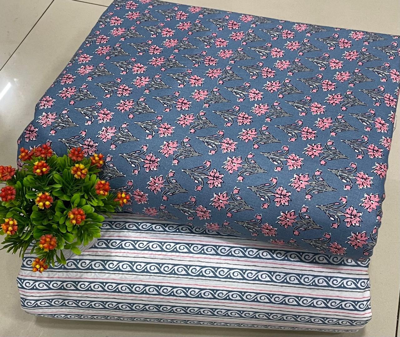 *Jaipur Cotton*

*Top & Bottom concept* 

*FABRIC DETAILS:-*

*TOP:- JAIPUR  COTTON JAIPUR PRINT.*
 *(CUT 2.50MTR.)*

*BOTTOM:- COTTON JAIPUR PRINT* 
  *(CUT2.50MTR.)*