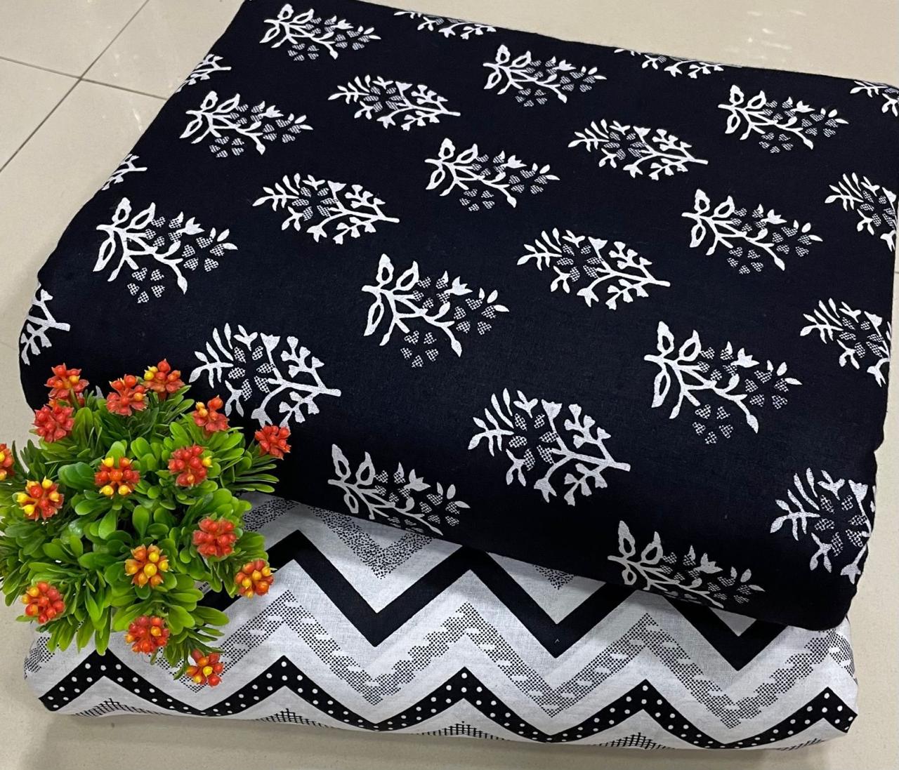 *Jaipur Cotton*

*Top & Bottom concept* 

*FABRIC DETAILS:-*

*TOP:- JAIPUR  COTTON JAIPUR PRINT.*
 *(CUT 2.50MTR.)*

*BOTTOM:- COTTON JAIPUR PRINT* 
  *(CUT2.50MTR.)*